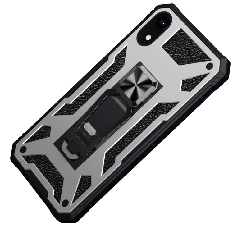 For iPhone XR 10 PCS Variety Armor TPU + PC Shockproof Magnetic Protective Case with Folding Clip Holder