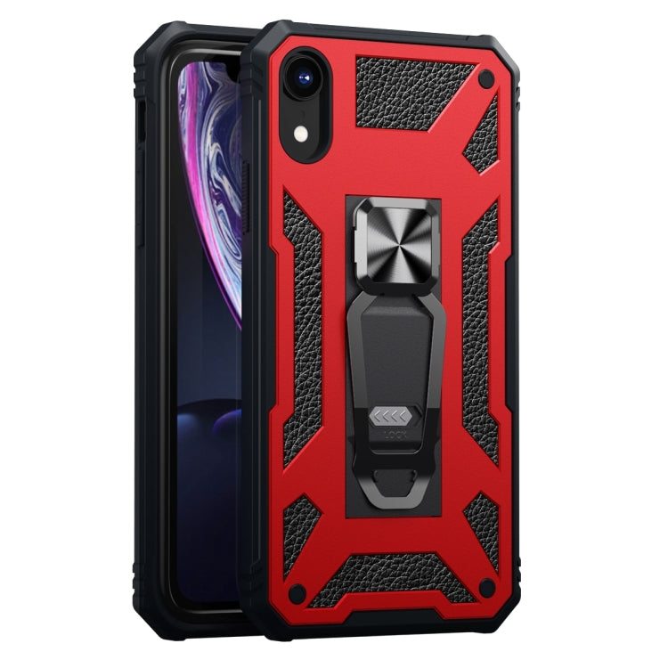 For iPhone XR 10 PCS Variety Armor TPU + PC Shockproof Magnetic Protective Case with Folding Clip Holder