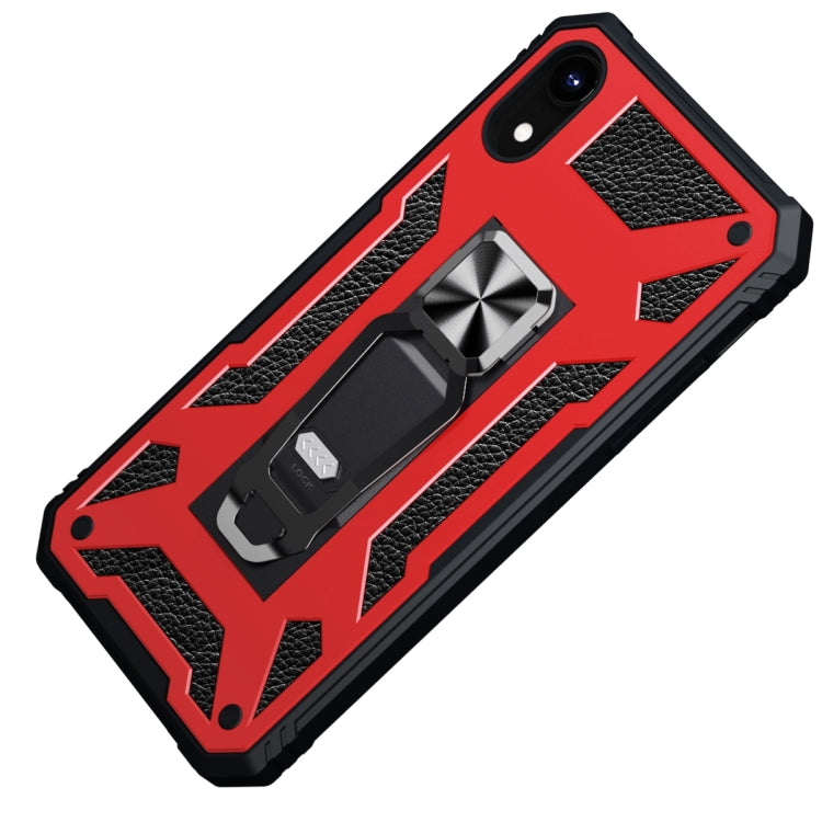 For iPhone XR 10 PCS Variety Armor TPU + PC Shockproof Magnetic Protective Case with Folding Clip Holder