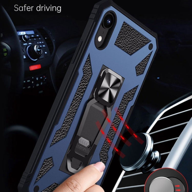For iPhone XR 10 PCS Variety Armor TPU + PC Shockproof Magnetic Protective Case with Folding Clip Holder