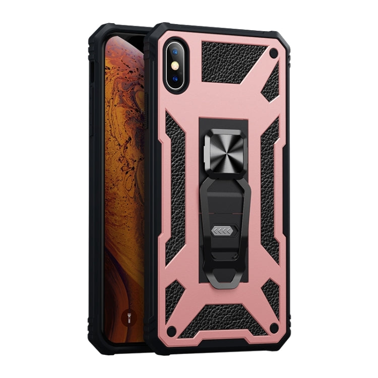 For iPhone XS Max 10 PCS Variety Armor TPU + PC Shockproof Magnetic Protective Case with Folding Clip Holder