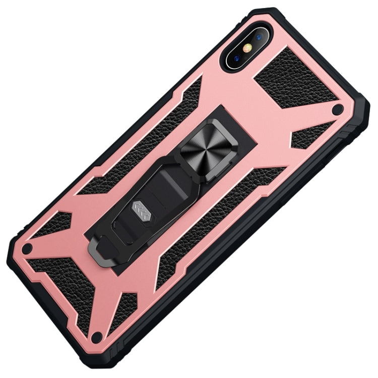 For iPhone XS Max 10 PCS Variety Armor TPU + PC Shockproof Magnetic Protective Case with Folding Clip Holder