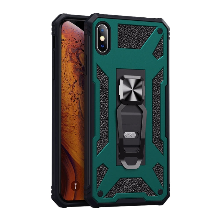 For iPhone XS Max 10 PCS Variety Armor TPU + PC Shockproof Magnetic Protective Case with Folding Clip Holder