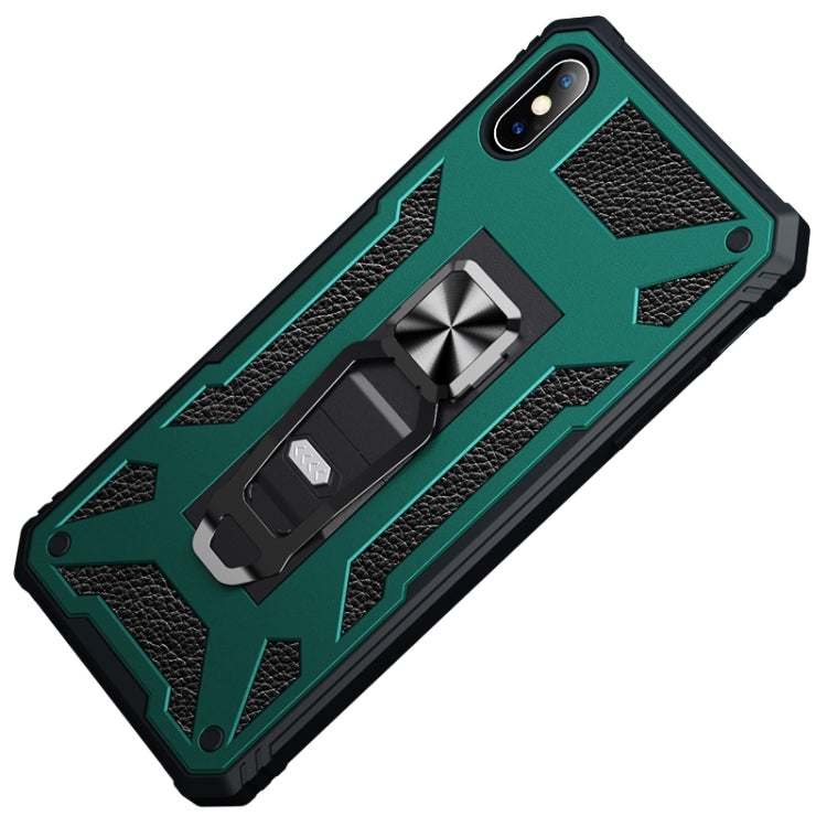 For iPhone XS Max 10 PCS Variety Armor TPU + PC Shockproof Magnetic Protective Case with Folding Clip Holder