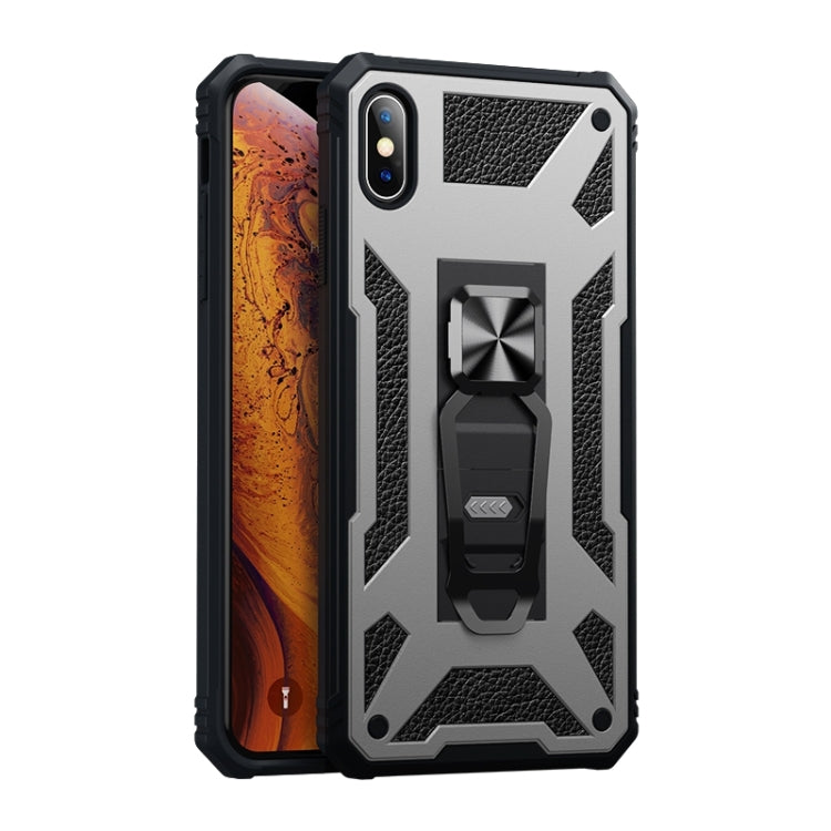 For iPhone XS Max 10 PCS Variety Armor TPU + PC Shockproof Magnetic Protective Case with Folding Clip Holder