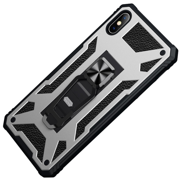 For iPhone XS Max 10 PCS Variety Armor TPU + PC Shockproof Magnetic Protective Case with Folding Clip Holder