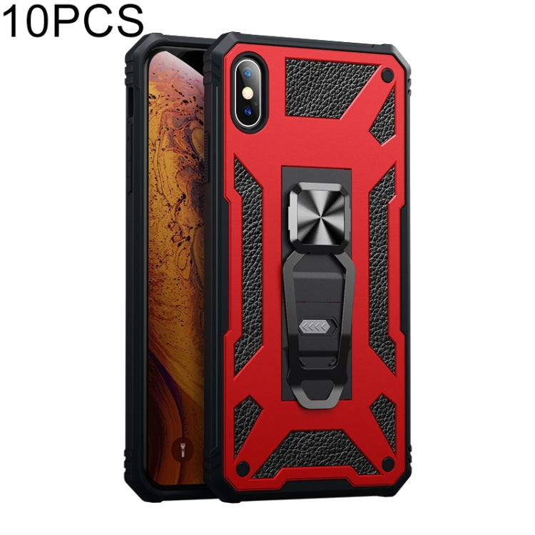 For iPhone XS Max 10 PCS Variety Armor TPU + PC Shockproof Magnetic Protective Case with Folding Clip Holder