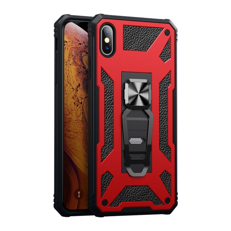 For iPhone XS Max 10 PCS Variety Armor TPU + PC Shockproof Magnetic Protective Case with Folding Clip Holder