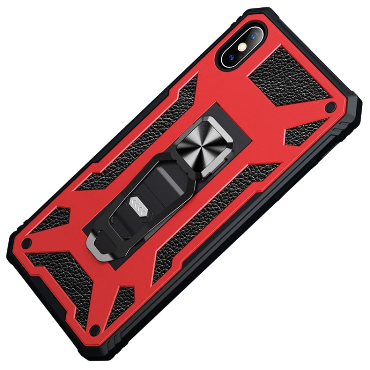 For iPhone XS Max 10 PCS Variety Armor TPU + PC Shockproof Magnetic Protective Case with Folding Clip Holder