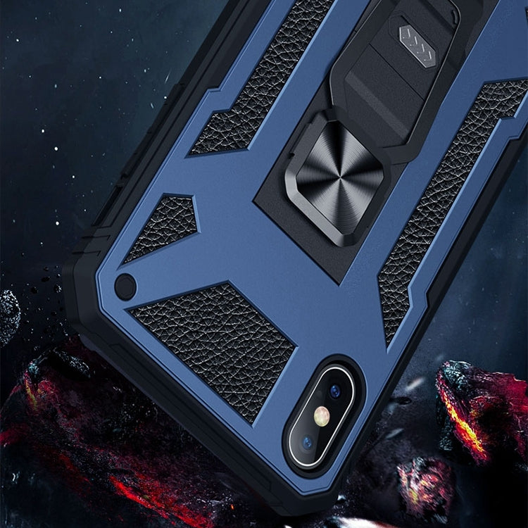 For iPhone XS Max 10 PCS Variety Armor TPU + PC Shockproof Magnetic Protective Case with Folding Clip Holder