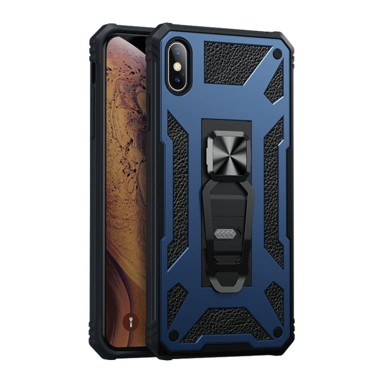 For iPhone XS Max 10 PCS Variety Armor TPU + PC Shockproof Magnetic Protective Case with Folding Clip Holder
