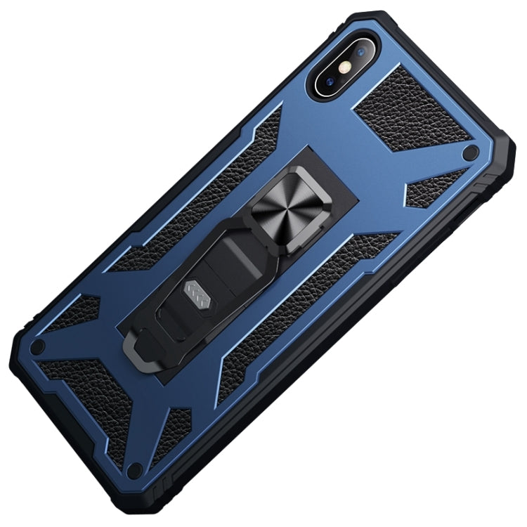 For iPhone XS Max 10 PCS Variety Armor TPU + PC Shockproof Magnetic Protective Case with Folding Clip Holder