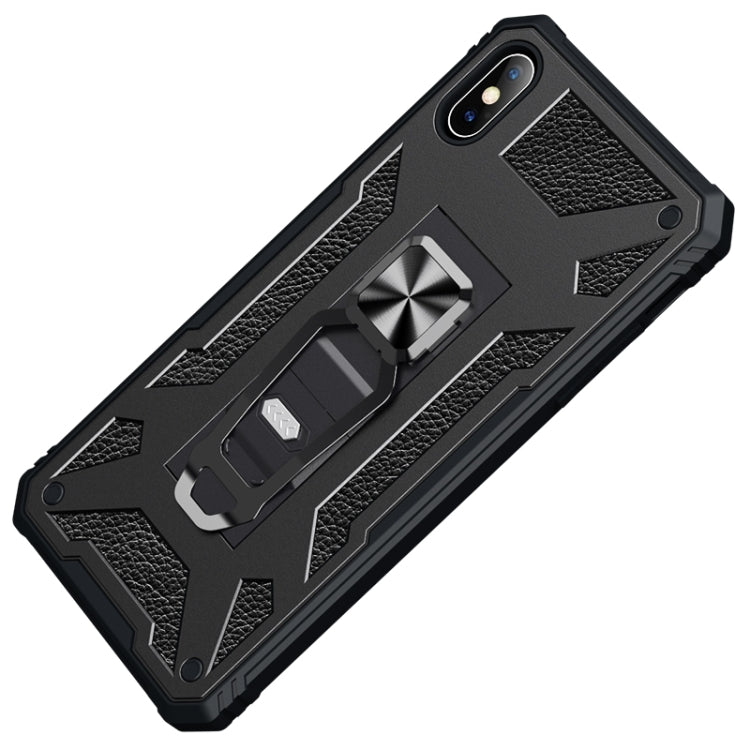 For iPhone XS Max 10 PCS Variety Armor TPU + PC Shockproof Magnetic Protective Case with Folding Clip Holder