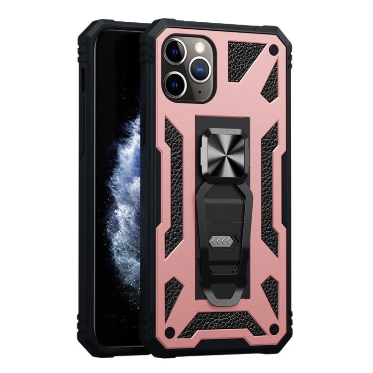 For iPhone 11 10pcs Variety Armor TPU + PC Shockproof Magnetic Protective Case with Folding Clip Holder