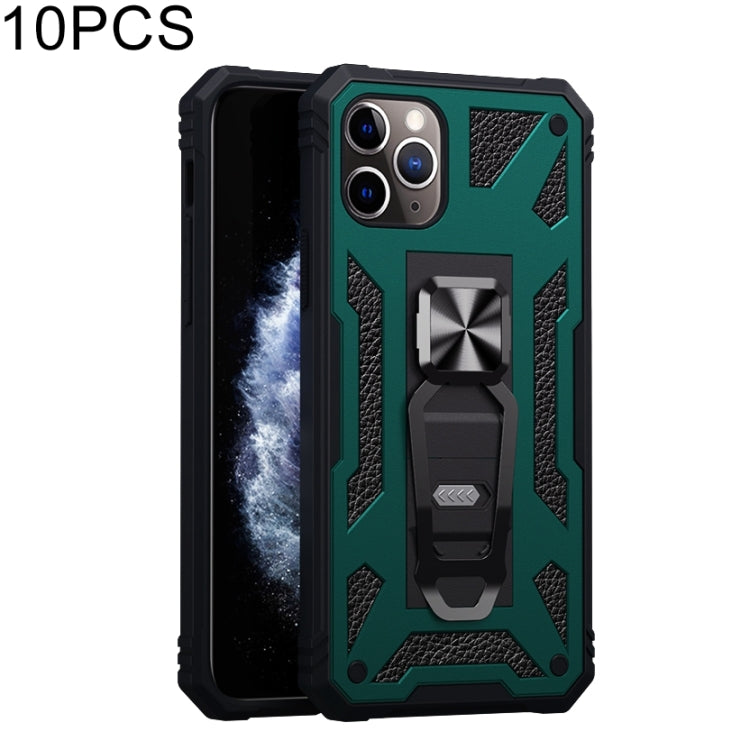 For iPhone 11 Pro Max 10 PCS Variety Armor TPU + PC Shockproof Magnetic Protective Case with Folding Clip Holder