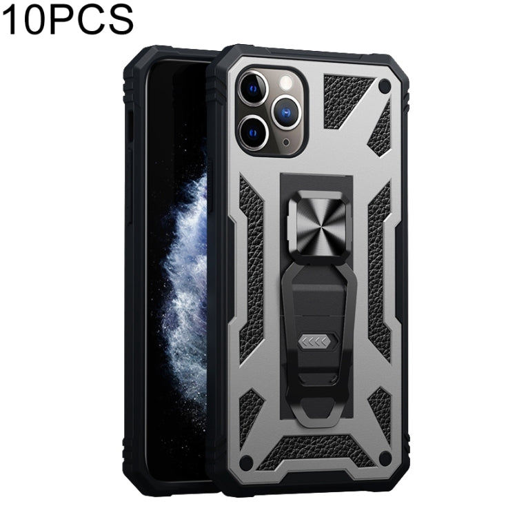 For iPhone 11 Pro Max 10 PCS Variety Armor TPU + PC Shockproof Magnetic Protective Case with Folding Clip Holder