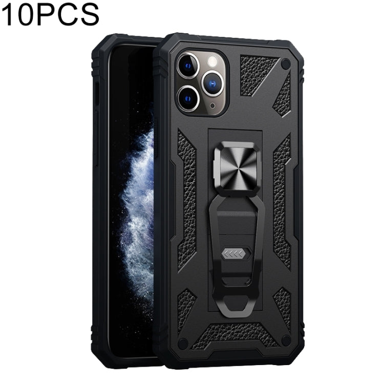 For iPhone 11 Pro Max 10 PCS Variety Armor TPU + PC Shockproof Magnetic Protective Case with Folding Clip Holder