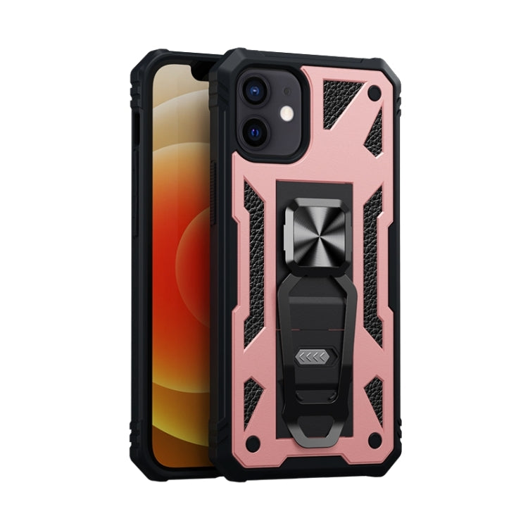 For iPhone 12 mini 10 PCS Variety Armor TPU + PC Shockproof Magnetic Protective Case with Folding Clip Holder
