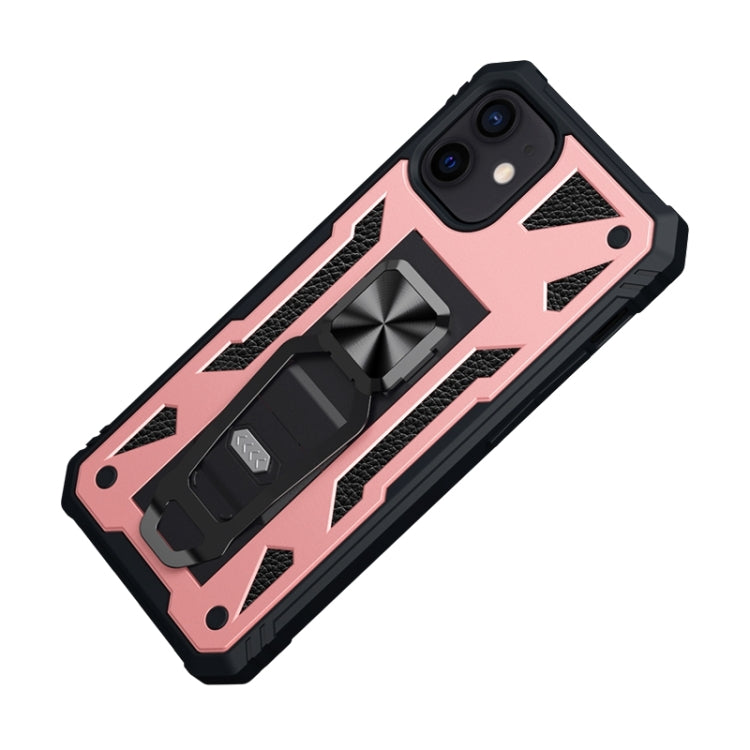 For iPhone 12 mini 10 PCS Variety Armor TPU + PC Shockproof Magnetic Protective Case with Folding Clip Holder