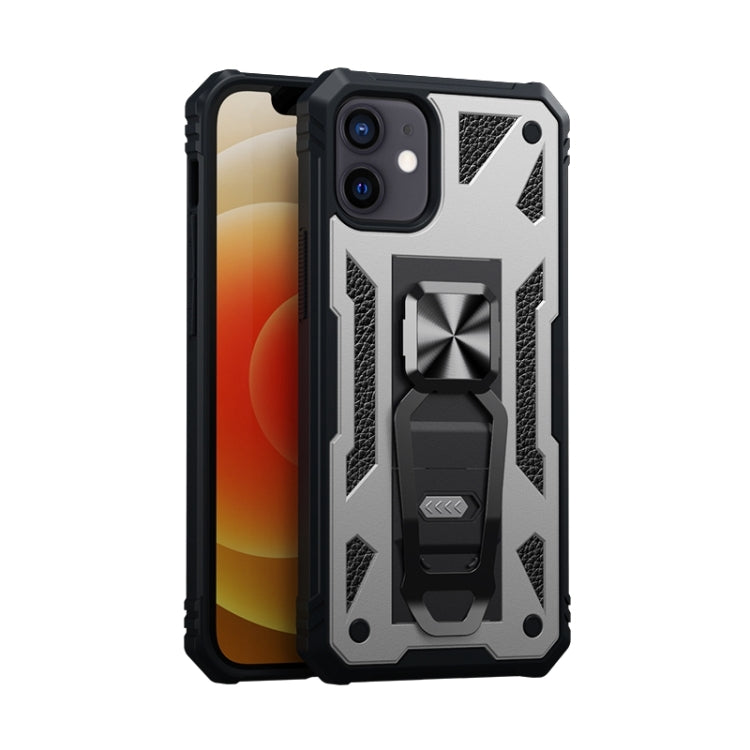 For iPhone 12 mini 10 PCS Variety Armor TPU + PC Shockproof Magnetic Protective Case with Folding Clip Holder