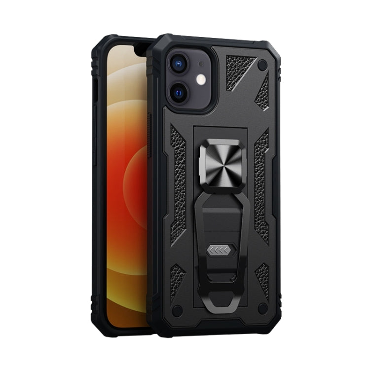 For iPhone 12 mini 10 PCS Variety Armor TPU + PC Shockproof Magnetic Protective Case with Folding Clip Holder