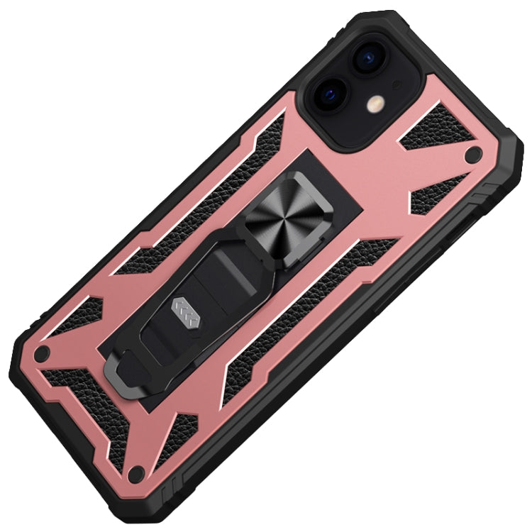 For iPhone 12 / 12 Pro 10pcs Variety Armor TPU + PC Shockproof Magnetic Protective Case with Folding Clip Holder