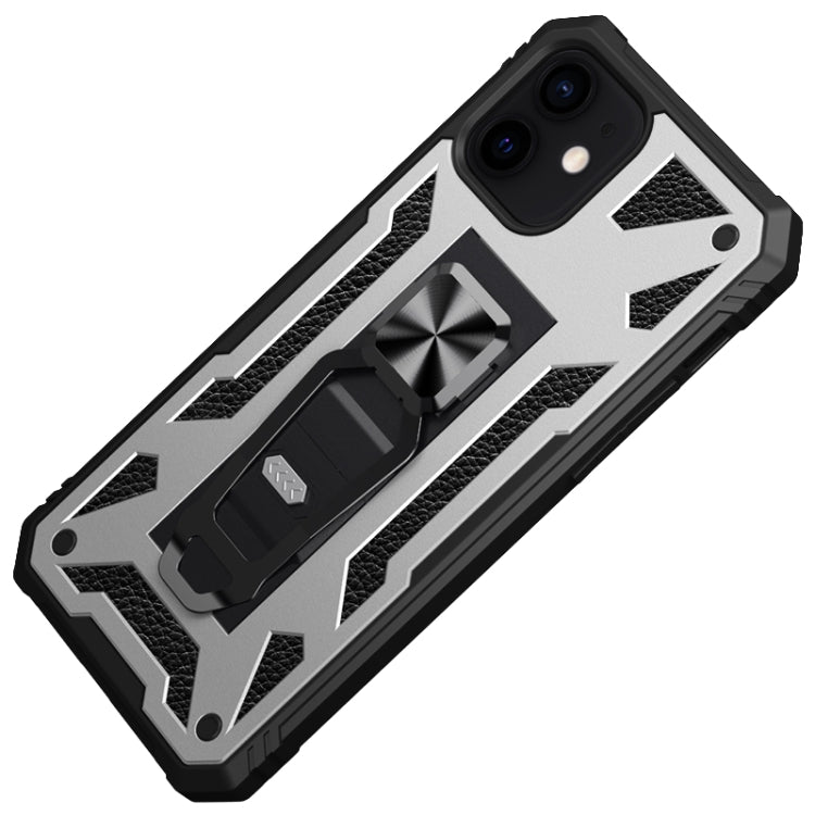 For iPhone 12 / 12 Pro 10pcs Variety Armor TPU + PC Shockproof Magnetic Protective Case with Folding Clip Holder