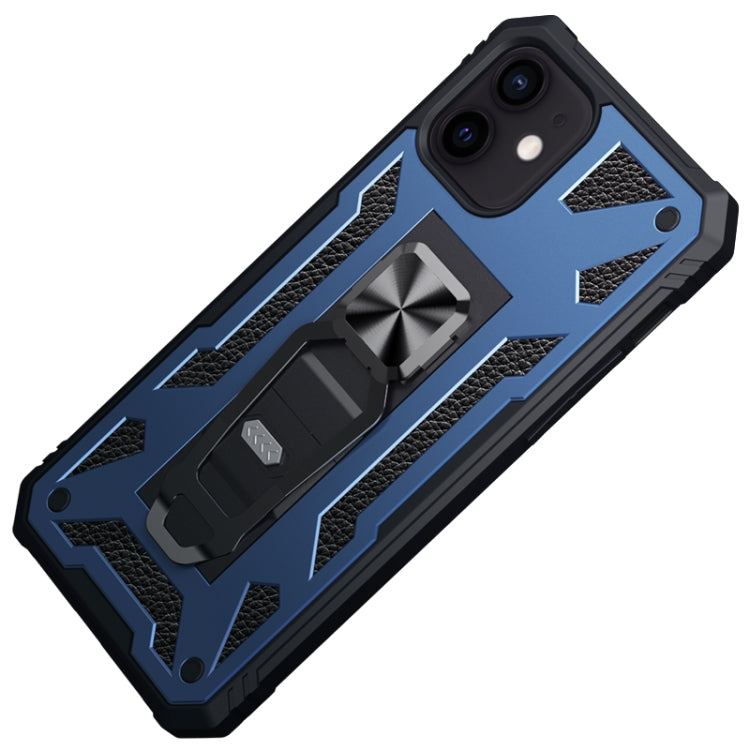 For iPhone 12 / 12 Pro 10pcs Variety Armor TPU + PC Shockproof Magnetic Protective Case with Folding Clip Holder