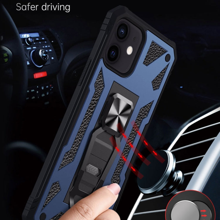 For iPhone 12 / 12 Pro 10pcs Variety Armor TPU + PC Shockproof Magnetic Protective Case with Folding Clip Holder