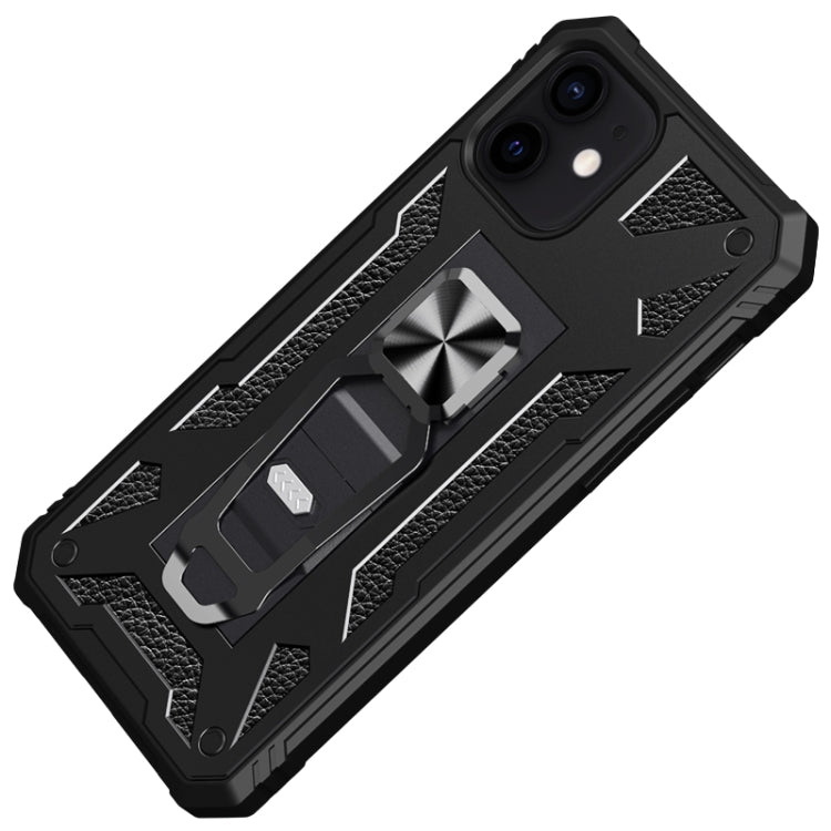 For iPhone 12 / 12 Pro 10pcs Variety Armor TPU + PC Shockproof Magnetic Protective Case with Folding Clip Holder