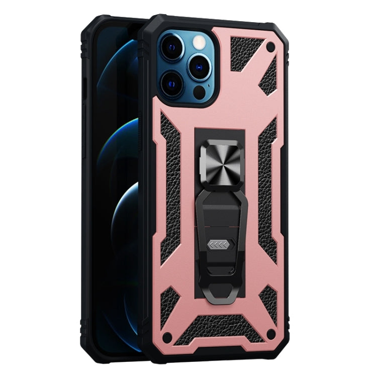 For iPhone 12 Pro Max 10 PCS Variety Armor TPU + PC Shockproof Magnetic Protective Case with Folding Clip Holder