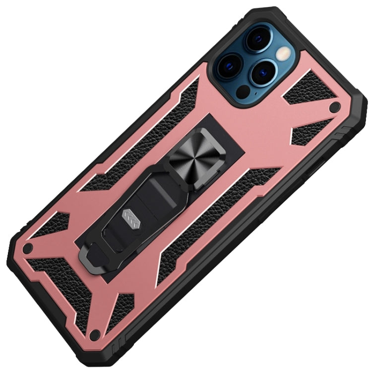 For iPhone 12 Pro Max 10 PCS Variety Armor TPU + PC Shockproof Magnetic Protective Case with Folding Clip Holder