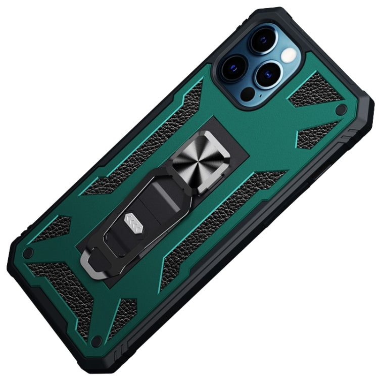 For iPhone 12 Pro Max 10 PCS Variety Armor TPU + PC Shockproof Magnetic Protective Case with Folding Clip Holder