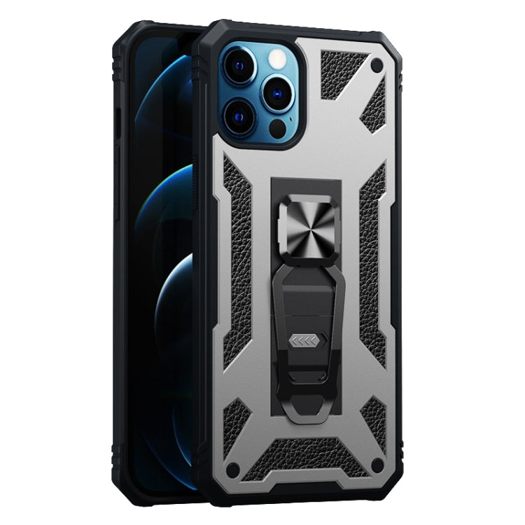 For iPhone 12 Pro Max 10 PCS Variety Armor TPU + PC Shockproof Magnetic Protective Case with Folding Clip Holder