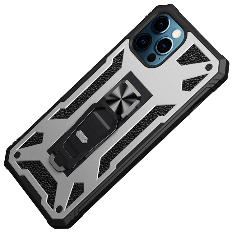 For iPhone 12 Pro Max 10 PCS Variety Armor TPU + PC Shockproof Magnetic Protective Case with Folding Clip Holder