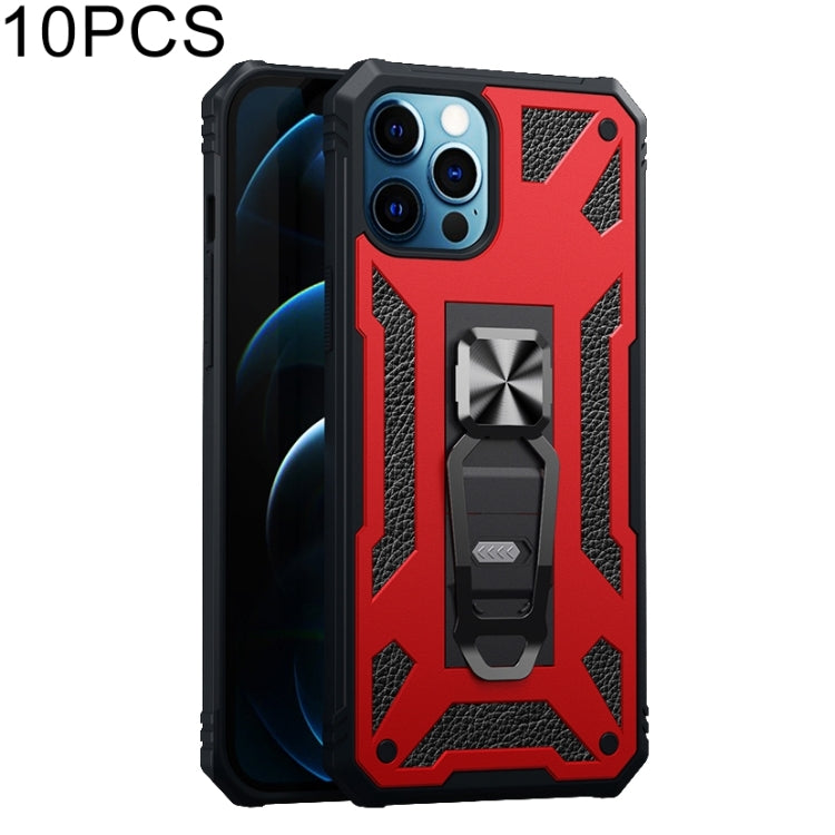 For iPhone 12 Pro Max 10 PCS Variety Armor TPU + PC Shockproof Magnetic Protective Case with Folding Clip Holder