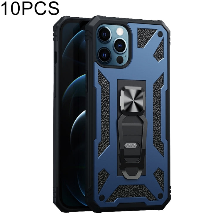 For iPhone 12 Pro Max 10 PCS Variety Armor TPU + PC Shockproof Magnetic Protective Case with Folding Clip Holder