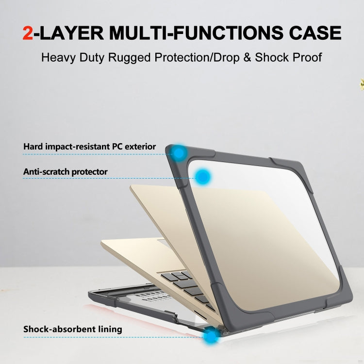 For Microsoft Surface Laptop 3 / 4 13.5 inch 1868 / 1951 Steel TPU + PC Two-color Anti-fall Laptop Protective Case