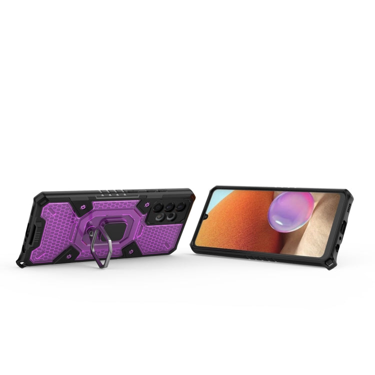 For Samsung Galaxy A32 4G Space PC + TPU Ring Holder Protective Case