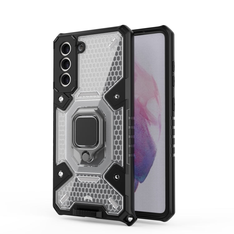 For Samsung Galaxy S21 FE Space PC + TPU Ring Holder Protective Case