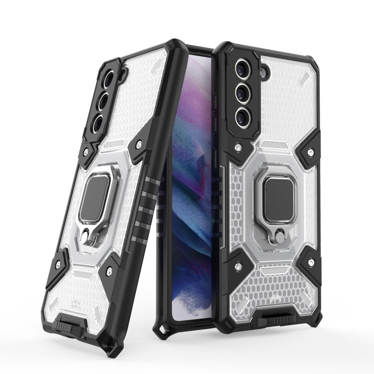 For Samsung Galaxy S21 FE Space PC + TPU Ring Holder Protective Case