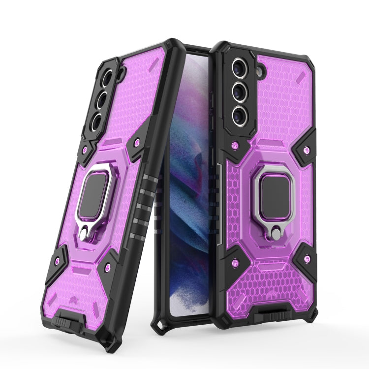 For Samsung Galaxy S21 FE Space PC + TPU Ring Holder Protective Case