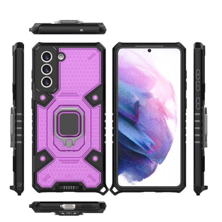 For Samsung Galaxy S21 FE Space PC + TPU Ring Holder Protective Case