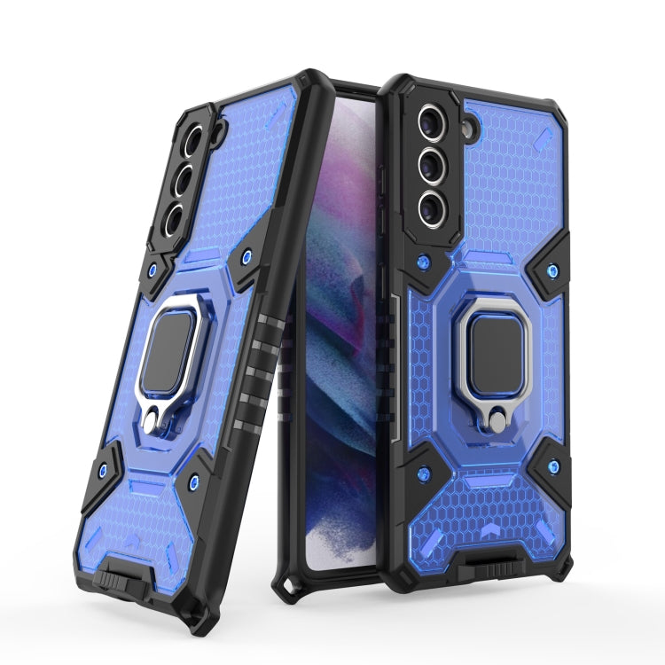 For Samsung Galaxy S21 FE Space PC + TPU Ring Holder Protective Case