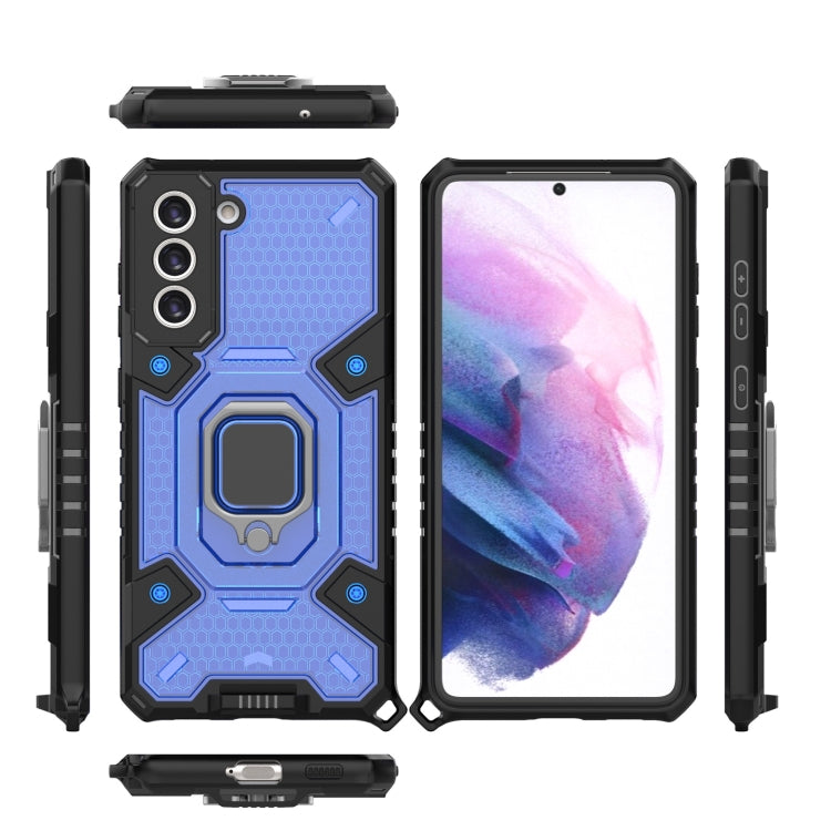 For Samsung Galaxy S21 FE Space PC + TPU Ring Holder Protective Case