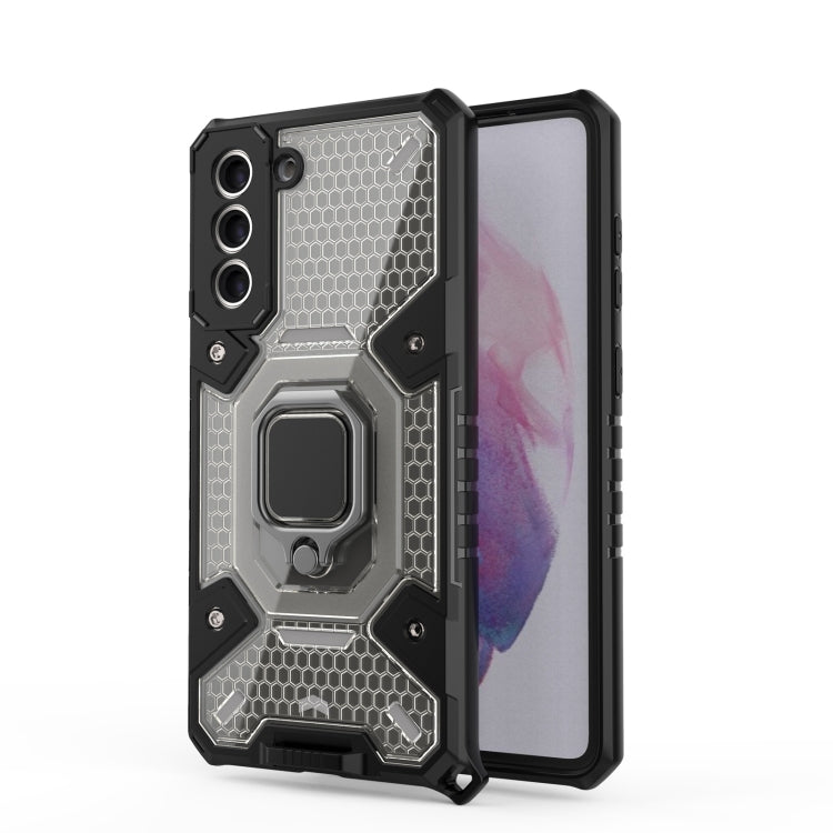 For Samsung Galaxy S21 FE Space PC + TPU Ring Holder Protective Case