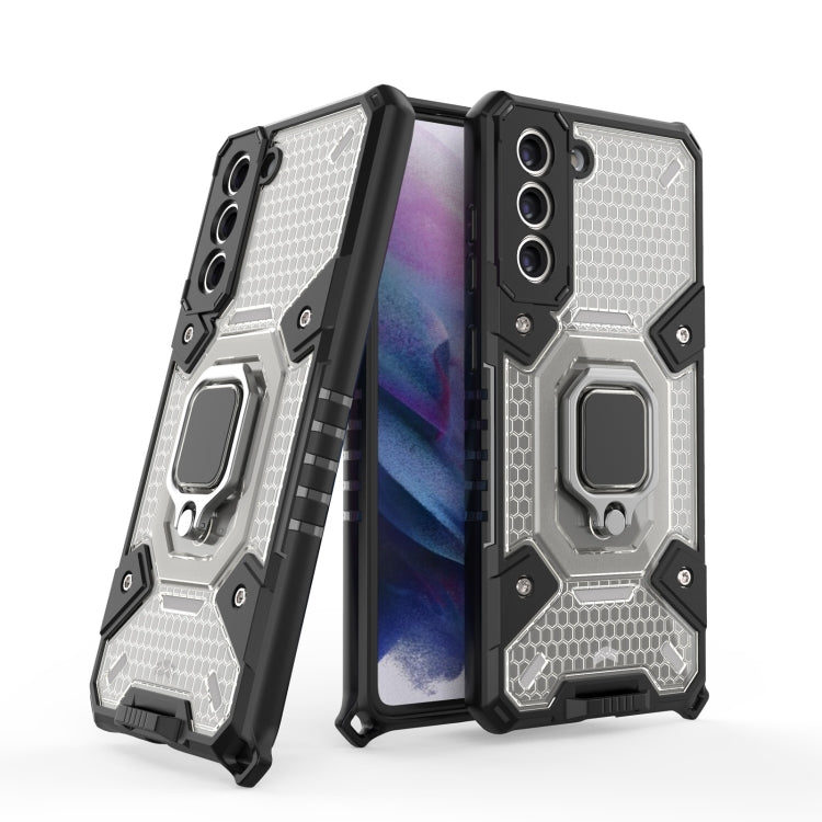 For Samsung Galaxy S21 FE Space PC + TPU Ring Holder Protective Case