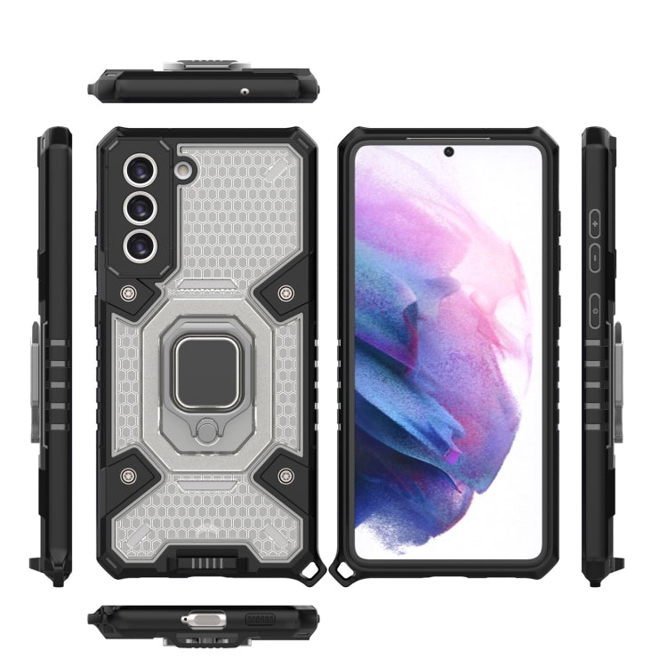 For Samsung Galaxy S21 FE Space PC + TPU Ring Holder Protective Case