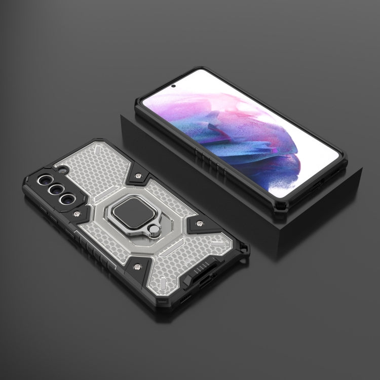 For Samsung Galaxy S21 FE Space PC + TPU Ring Holder Protective Case