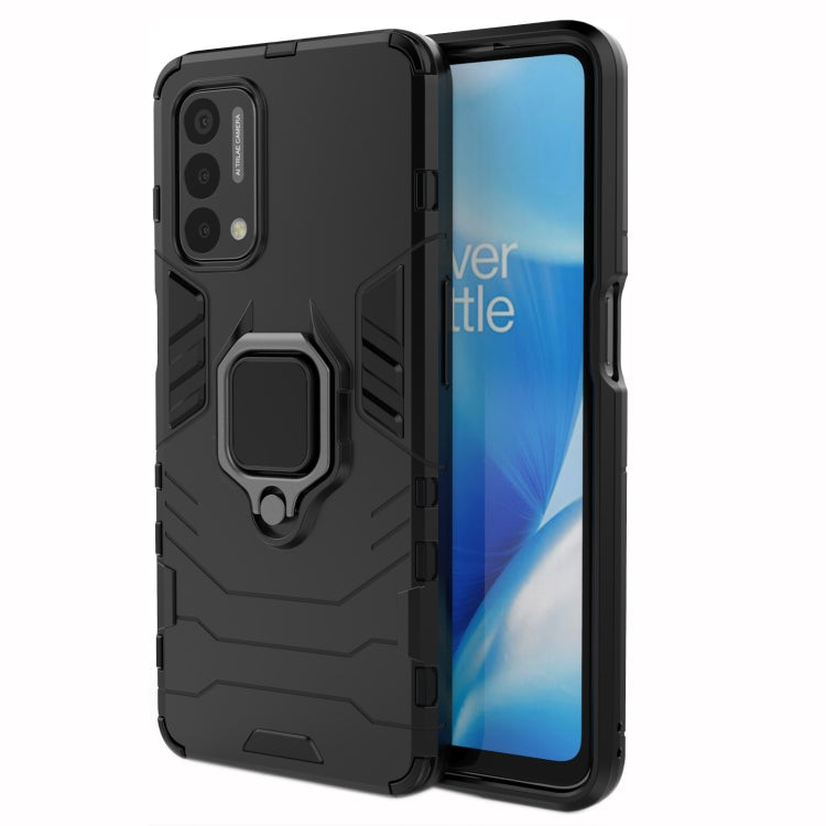 For OnePlus Nord N200 5G PC + TPU Shockproof Protective Case with Magnetic Ring Holder